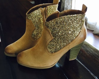 Custom Glitter Ankle Boots