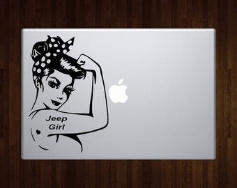 Rosie Pinup Jeep Girl / Car/Computer vinyl decal
