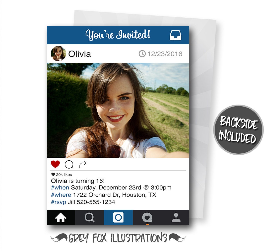 Instagram Party Invitations 6