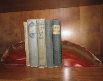 Red Sarape Jasper bookends