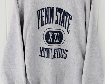 80's Vintage PENN STATE Pro Weave Sweatshirt Nittany Lions State College Pennsylvania Big 10 Size XL