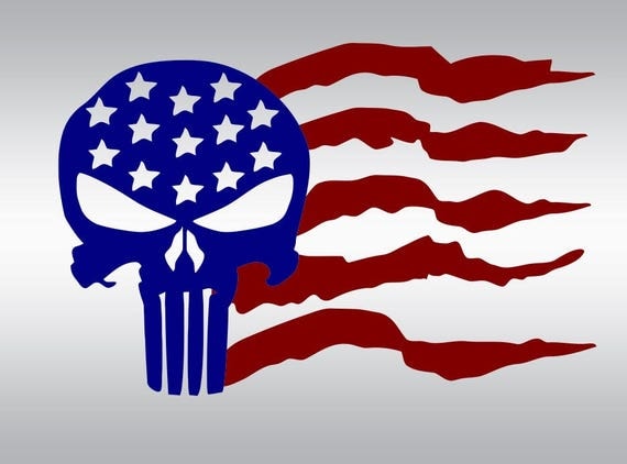 Download Skull american flag USA SVG Clipart Cut Files Silhouette ...