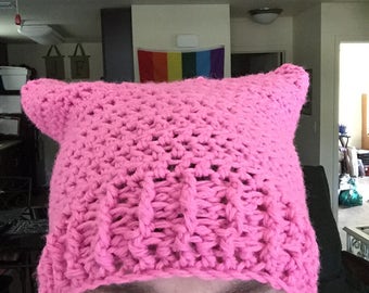 Pink pussy hat. Ten dollars from each sale goes to Planned Parenthood!