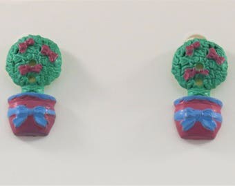 Topiary Tree Stud Earrings