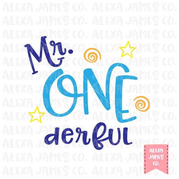 1st Birthday svg Mr Onederful SVG SVG Cut File Baby Boy