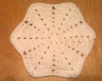 Handmade Crocheted Star Dishcloth