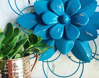 Metal Flowers Wall Decor Rustic Garden Home Flower Art Metal Flowers Wall Decor Rustic Garden Home Flower Art