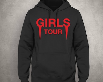 Girls Tour - Black Hoodie - Red Front - Tour Merch - Yeezus - Kanye West - Free UK Delivery!