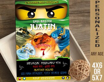 Ninjago / Ninjago Invitation / Ninjago Birthday Invitation / Ninjago Party Invitation / Ninjago Lego / Lego Ninjago / Ninjago Printable