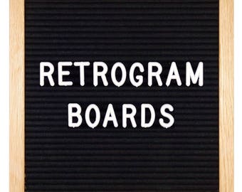 Black Felt - Oak Frame Retro Letter Board 10 x 10 inch with 290 White interchangeable letters and FREE letter bag
