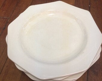 Vintage Set of Five Meakin Ironstone Plates