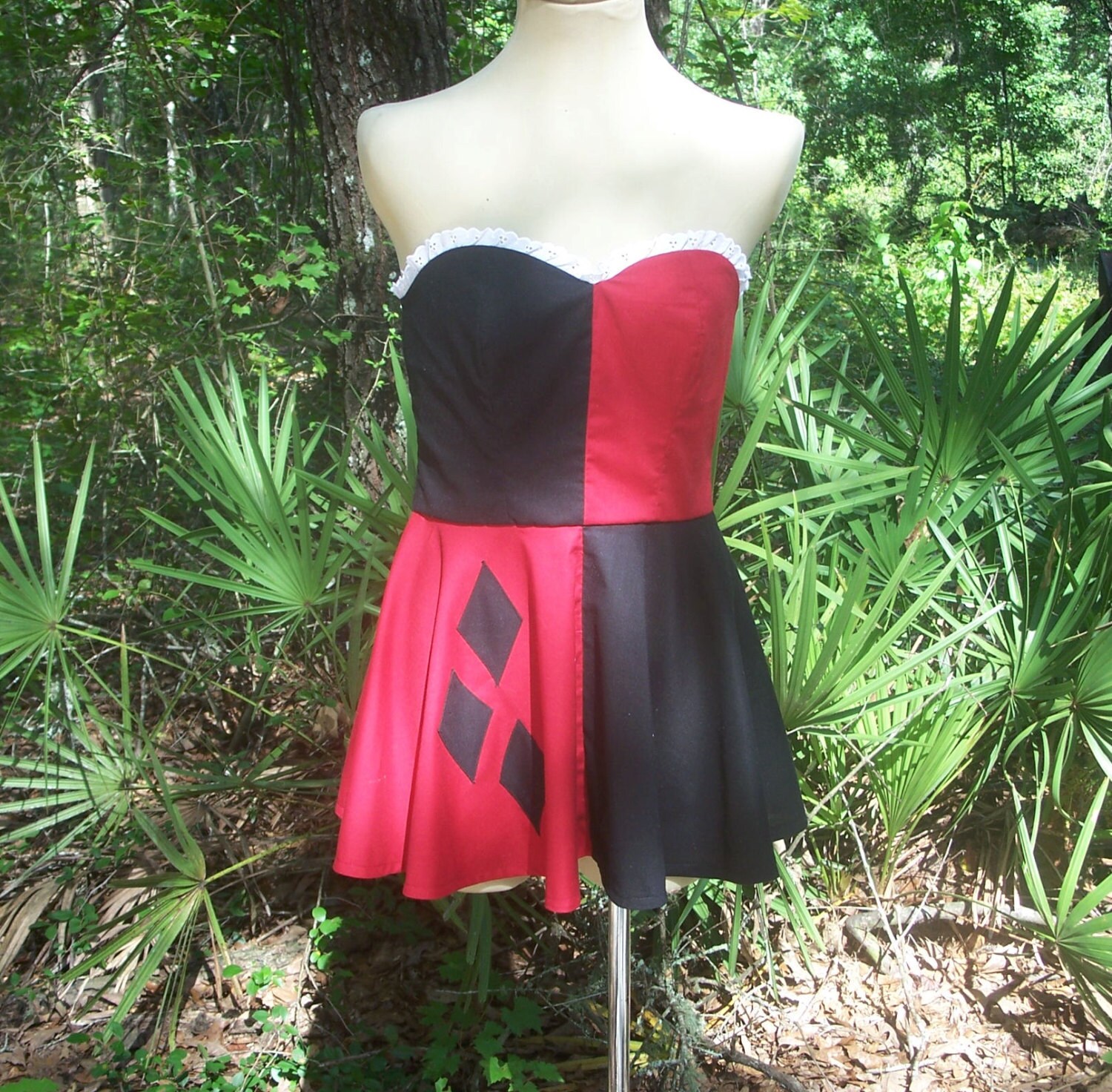 Harley Quinn Cosplay Dress Harlequin Costume Custom