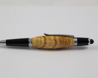 Olive wood pen with touchscreen