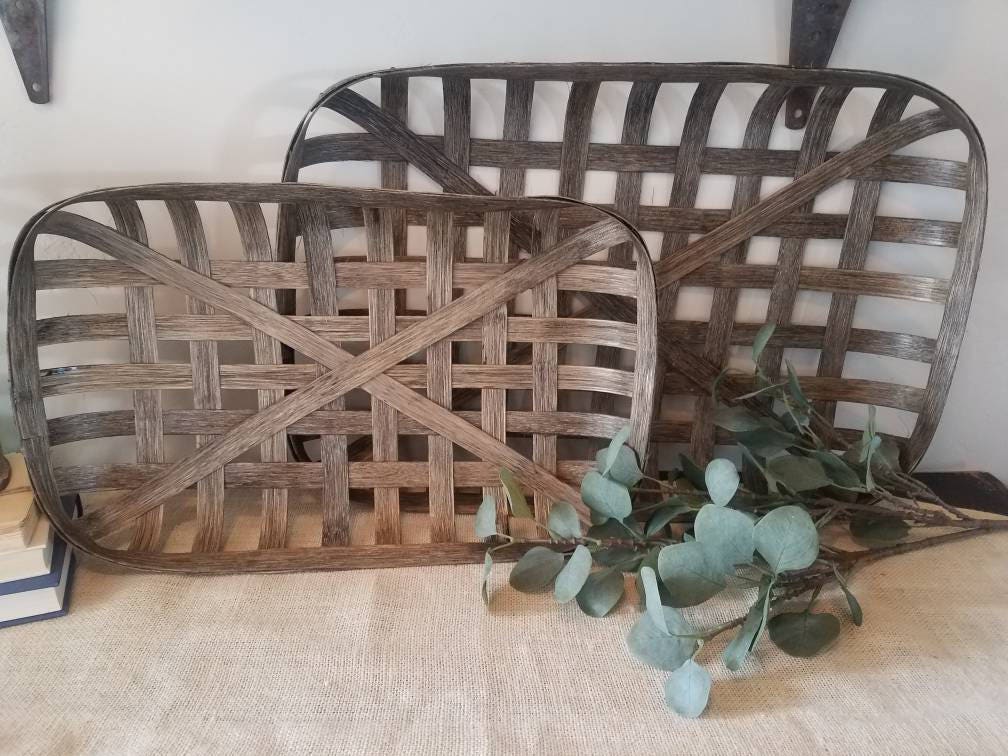 Tobacco baskets 24 1/2x16 & 20x12 1/2.