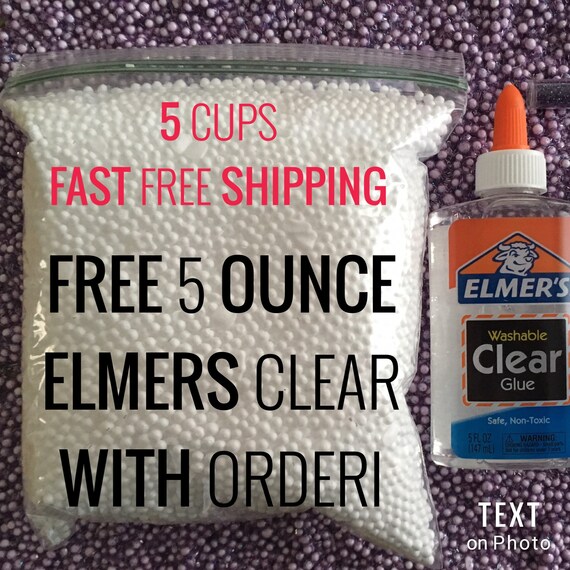 Elmer Clear Glue styrofoam bead balls floam slime micro soft