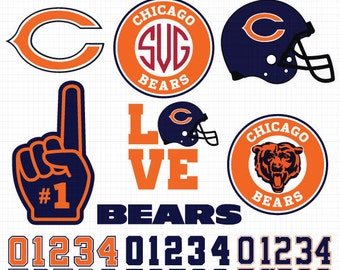 Chicago Bears- Cuttable Design Files(Svg, Eps,Dxf, Jpg) For Silhouette Studio, Cricut Design Space, Cutting Machines,Instant Download