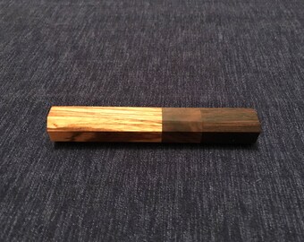Tapered octagonal wa knife handle for hidden tang japanese knives
