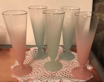 Vintage Blendo Pilsner Glases - set of 5 glasses