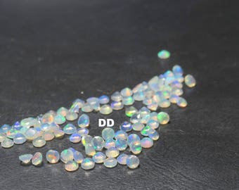 AAA+ quality ethiopian welo opal calibrated size 2mm ethiopian opal faceted round loose opal stone