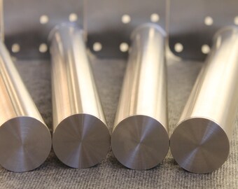 Elegant & Noble Table Legs made from Stainless Steel (AISI 304) – Set of 4 pcs. – 35,8 cm height / 14 1/10”