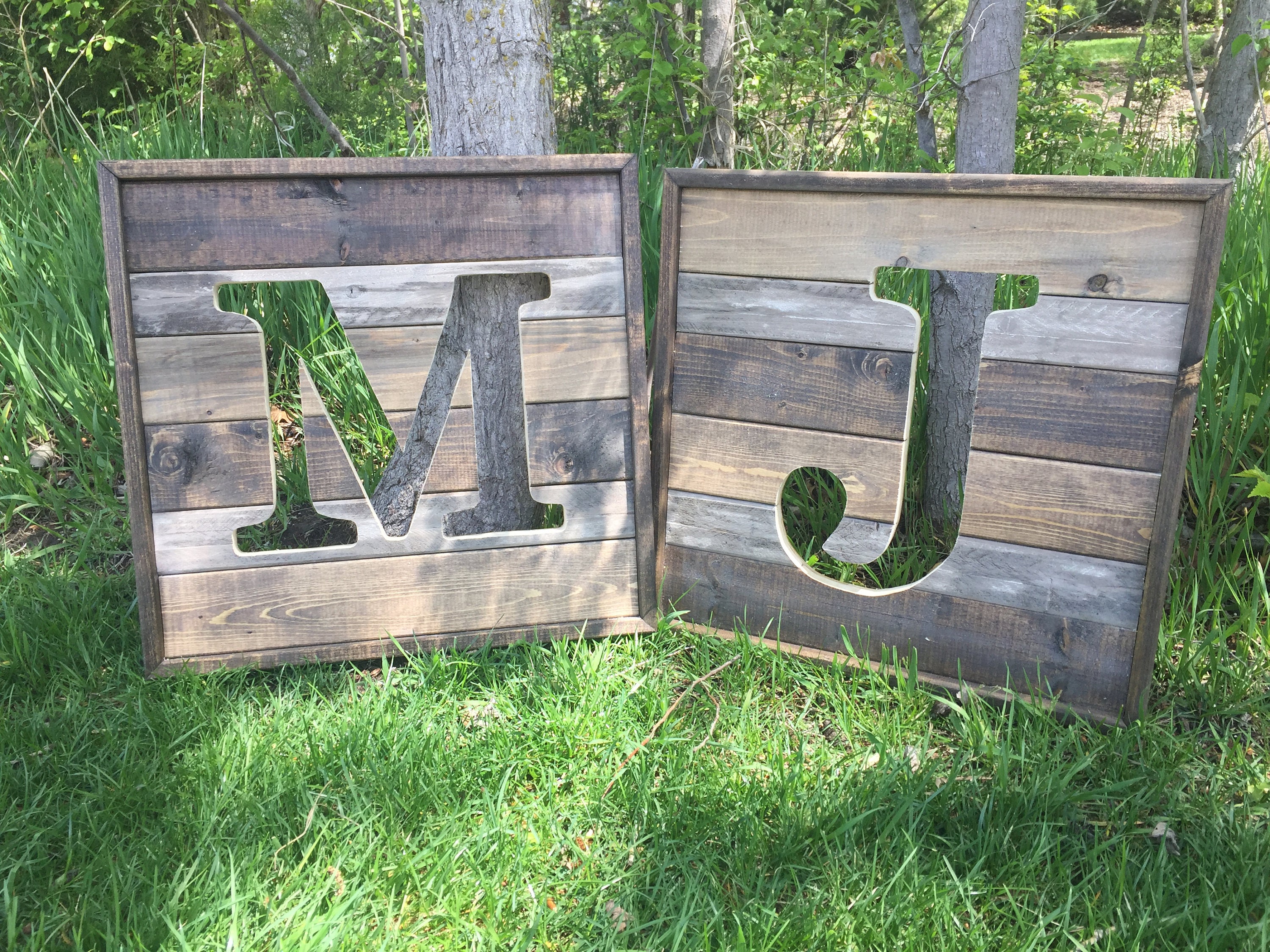 Personalized Rustic Wooden Letter Sign Wooden Letter Cutout