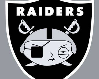Oakland Raiders Metallic Sparkle Team Logo Premium Vinyl Decal Oakland Raiders Metallic Sparkle Team Logo Premium Vinyl Decal