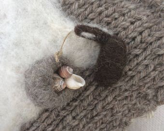Hand knitted and felted Accent Pillow