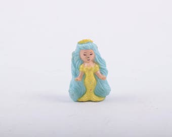 Polly Pocket, Mermaid, Paint Rubs, Blue Hair, Green, Crown, Vintage, Doll, Collectible ~ The Pink Room ~ 161218