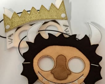 Where the Wild Things Are | Photo Prop | Felt Mask | Kids Mask | Wild One | Max Mask