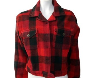 Items similar to Boys Wool Jacket- Fall Lumberjack Jacket in Red and ...