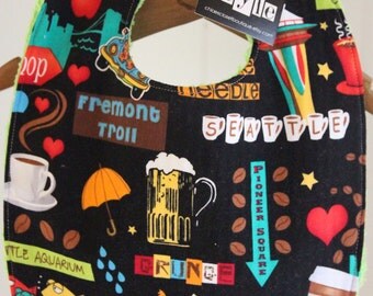 Baby Bib...Seattle landmarks