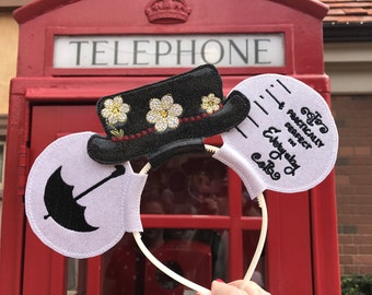 Mary Poppins Mickey Mouse Ears- Practically Perfect