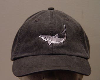 MAKO SHARK Hat - One Embroidered Wildlife Cap - Price Embroidery Apparel - 24 Color Caps Available