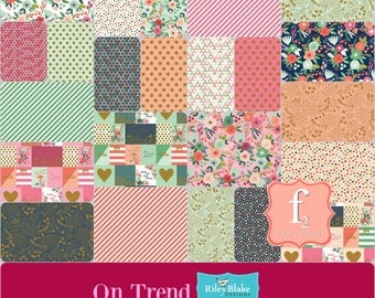 On Trend Jenn Allyson - 5 inch Stacker Charm Pack COMPLETE Bundle (42 Piece) Riley Blake Fabrics