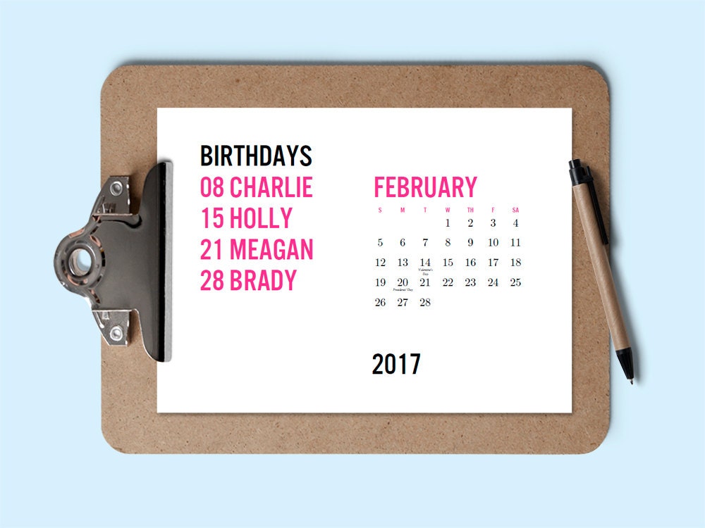 modifiable calendar template