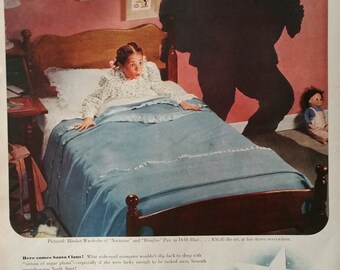 Vintage North Star Blanket Magazine Advertisment - Print Ads,Vintage Ads, Vintage Print Ads, Ads, Wall Decor,