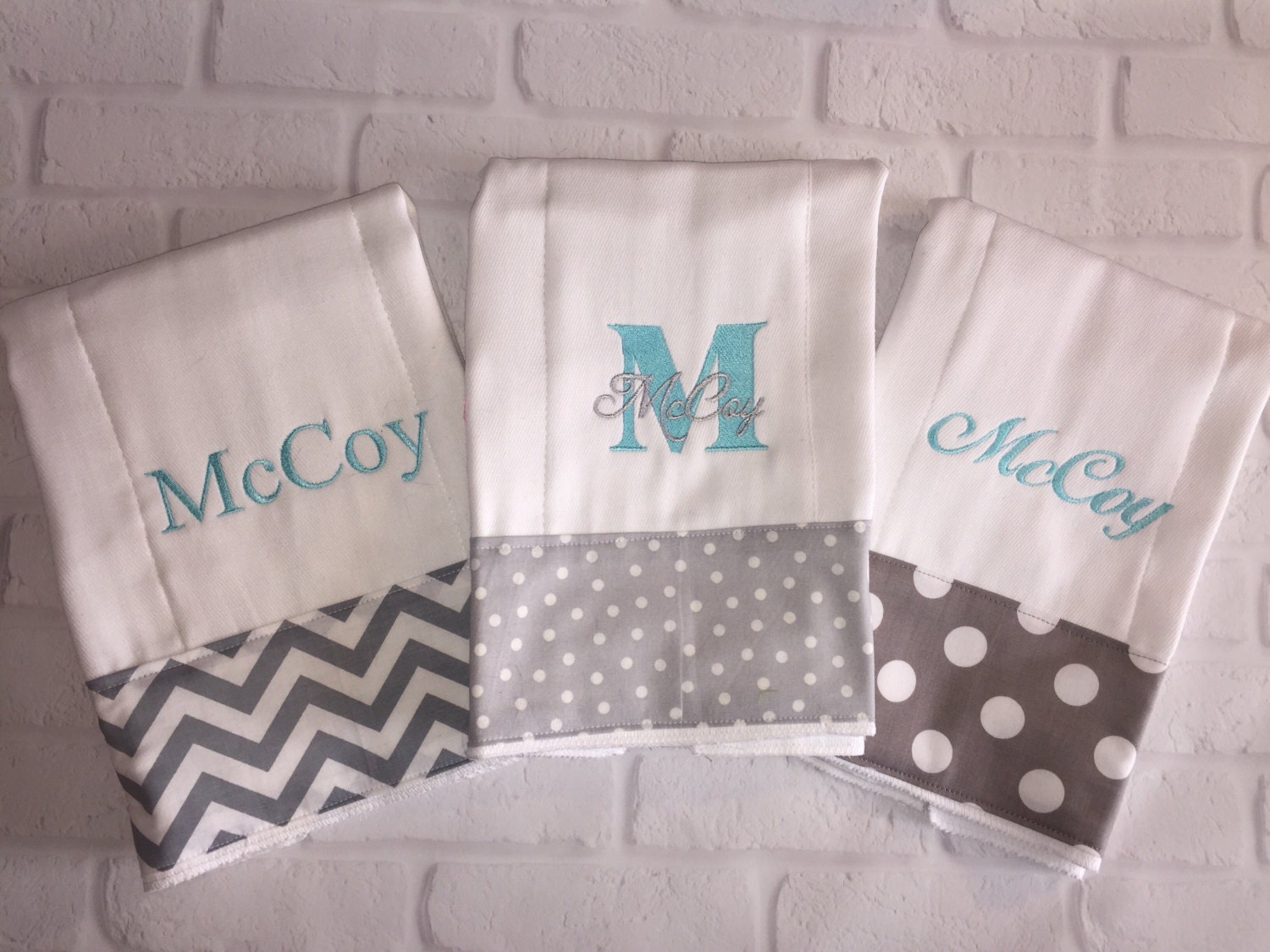 Personalized burp cloth diaper Monogrammed newborn gift Burp