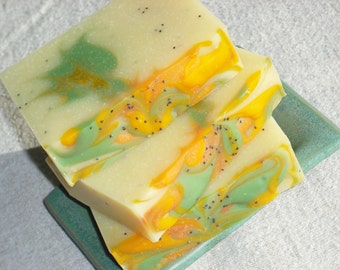 Sweet Earth Soap / lemongrass, lavender, tangerine, patchouli blend / Essential Oil Soap / Cold Process Soap / NEW LOOK