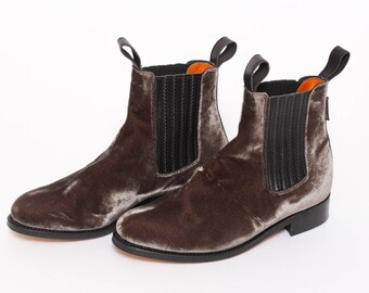 Vtg Rad Velvet Penelope Chilvers Rock And Roll Ankle Boots Booties 8.5