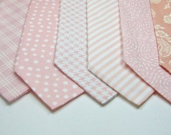 Blush Ties Blush Neckties Blush Wedding Mens Blush Ties Necktie Set Wedding Neckties Light Pink Neckties Mens Neckties Custom Neckties