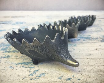 1950s hedgehog nesting ashtrays Walter Bosse style, midcentury modern, hedgehog lover, vintage ashtray, cool ashtray, smoking accessories