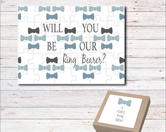 Will You Be Our Ring Bearer Puzzle, Ring Bearer Gift, Puzzle for Ringbearer, Creative Way To Ask Ringbearer, Be Our Ringbearer, Card
