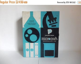 Vintage 1960's Metal Porter Science Microcraft Microscope Lab Box
