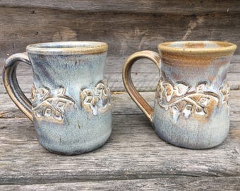 Set of Two Stoneware Mugs