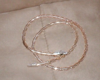 Vintage Gold Metal Mesh Snake Necklace or Belt