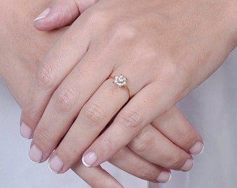 Delicate Engagement Ring, Pearl Diamond Ring, Engagement Ring, Diamond Engagement Ring, Pearl Wedding Ring, Diamond Ring, Bridal Ring