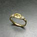 14k Gold Cat ring with diamond eyes