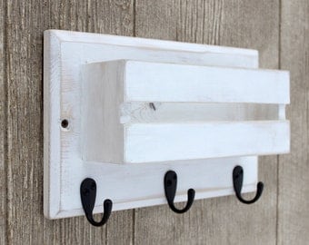 Entryway Wall Organizer, Dog Leash Holder, Mail Organizer, Key Holder, Mail Holder, Key Hook, Dog Leash Organizer