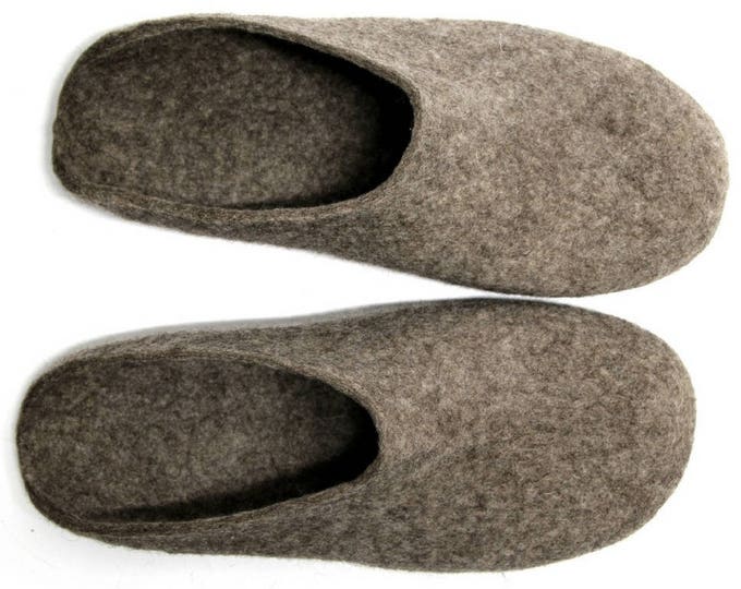 House Slippers Men, Men Felted Slippers, Felt Wool Clogs, Boiled Wool Clogs, Woolen Slippers, Slippers For Men, Eco-Friendly Wool, Dad Gifts