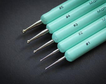 DOTTING TOOLS by Mandarin Duck (polymer clay, ball tool, sculpting, nail art).